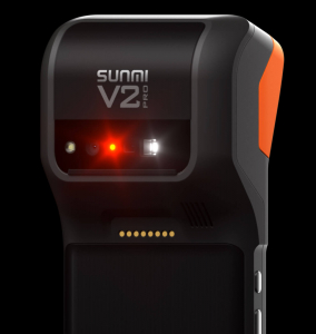 Kamera, Scanner und Taschenlampe des Mobilcomputers Sunmi V2 Pro